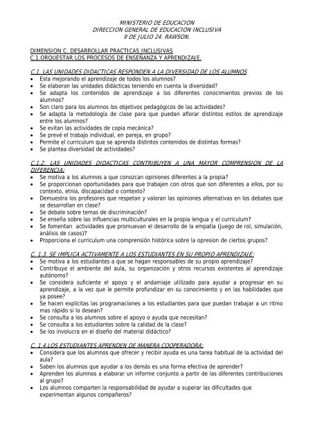 ministerio de educacion direccion general de educacion inclusiva 9