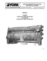 Manual de InstalaÃ§Ã£o - Chiller YORKÂ® AbsorÃ§Ã£o ... - Johnson Controls