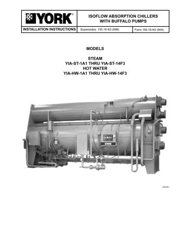 Manual de InstalaÃ§Ã£o - Chiller YORKÂ® AbsorÃ§Ã£o ... - Johnson Controls