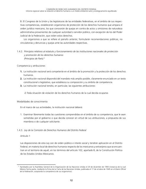 informe CDH DF suelo conservación - Procuraduría General de ...