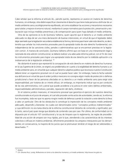 informe CDH DF suelo conservación - Procuraduría General de ...