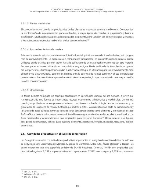 informe CDH DF suelo conservación - Procuraduría General de ...