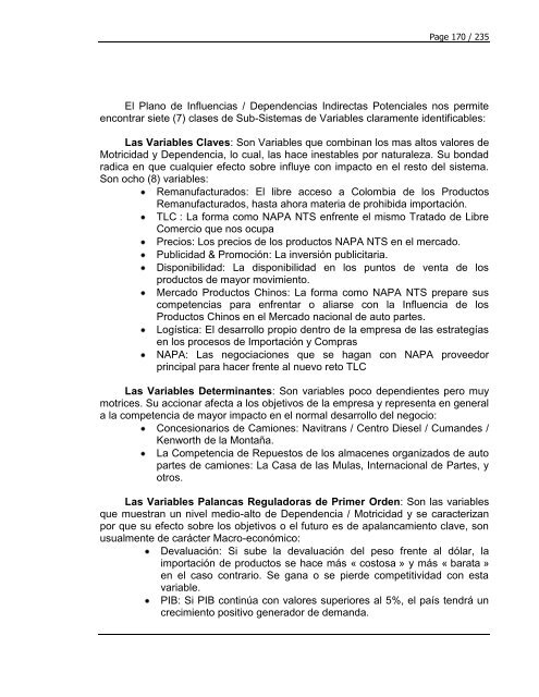 PLAN PROSPECTIVO ESTRATÉGICO 2012 DE NAPA-NTS UNA ...