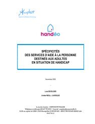 spÃ©cificitÃ©s des services d'aide Ã  la personne destinÃ©s aux ... - fedesap