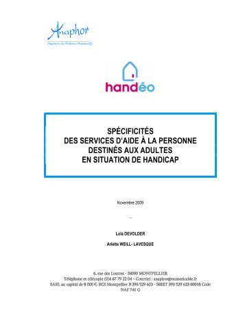 spÃ©cificitÃ©s des services d'aide Ã  la personne destinÃ©s aux ... - fedesap