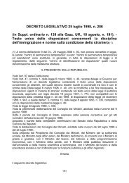 DECRETO LEGISLATIVO 25 luglio 1998, n. 286 ... - Governo Italiano