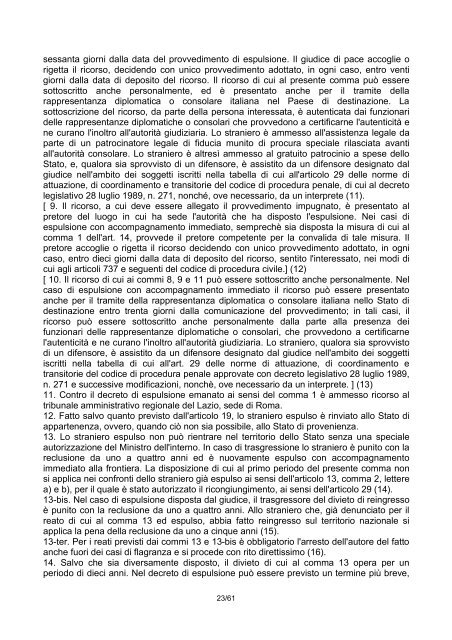 DECRETO LEGISLATIVO 25 luglio 1998, n. 286 ... - Governo Italiano