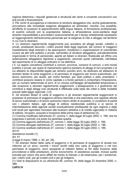 DECRETO LEGISLATIVO 25 luglio 1998, n. 286 ... - Governo Italiano