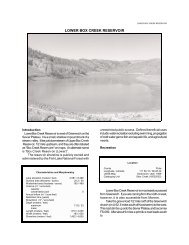 LOWER BOX CREEK RESERVOIR - Division of Water Quality