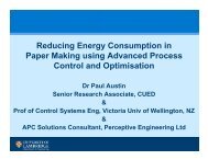 Reduced Energy Consumption in Paper Making