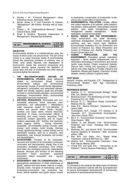 B.Tech. Degree Programme Electrical Engineering - Lingaya's ...