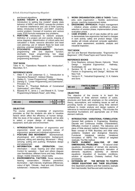 B.Tech. Degree Programme Electrical Engineering - Lingaya's ...