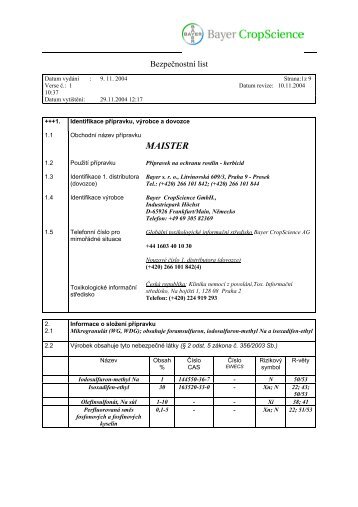 MAISTER - Novum Czech sro