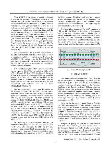 Evolutionary Comparison of LTE over WiMAX - IRD India