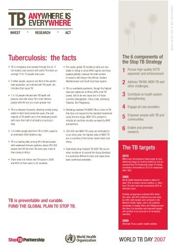 Tuberculosis Fact Sheet - Stop TB Partnership