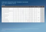 Comcare Education and Training calendar July 2013 â March 2014