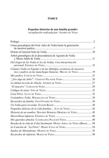 ínDice Pequeñas historias de una familia grandre recopilación ...