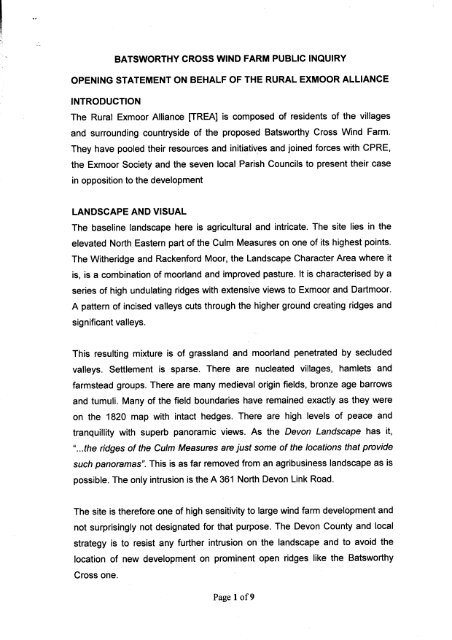 APSN_TREA_Opening Statement_120612 - North Devon District ...