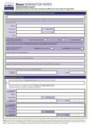 Mayor NOMINATION PAPEr - Rotorua District Council