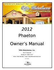 2012 Phaeton Owner's Manual - Tiffin Motorhomes