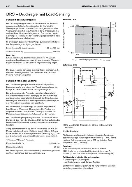 Axialkolben-Verstellpumpe A18VO - Group VH A/S