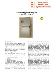 Trace Oxygen Analyser AMS 3175 Ex - kelma