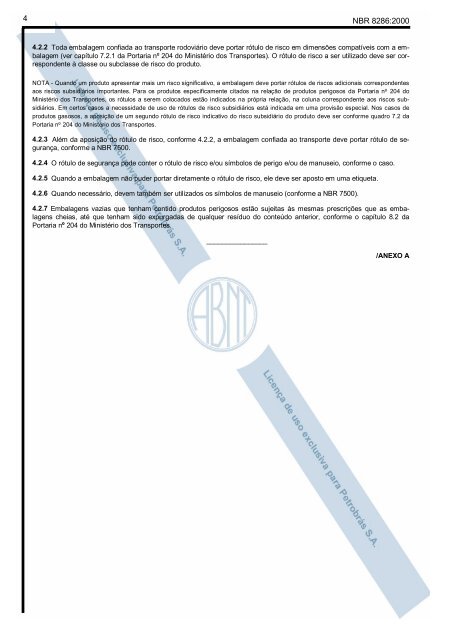 NBR 8286 Emprego da sinalizaÃ§Ã£o nas unidades de transporte e de ...