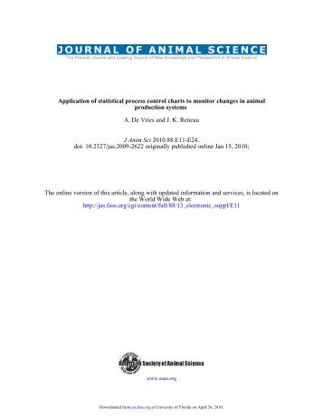 Application of statistical process control charts to monitor changes in ...