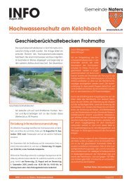 Hochwasserschutz am Kelchbach - Gemeinde Naters