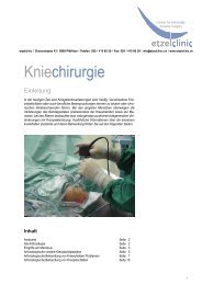 Kniechirurgie - in der etzelclinic