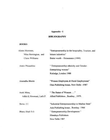 Appendix -1 BIBLIOGRAPHY BOOKS Alison Morrison ...