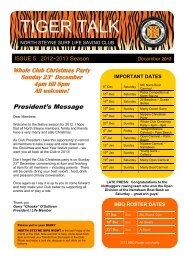 Tiger Talk - December 2012 - North Steyne SLSC