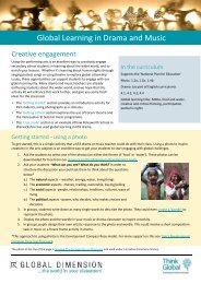 Global Learning in Drama and Music - Support