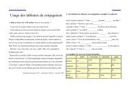 Utiliser les tableaux de conjugaison - GaÃ©tan Solo