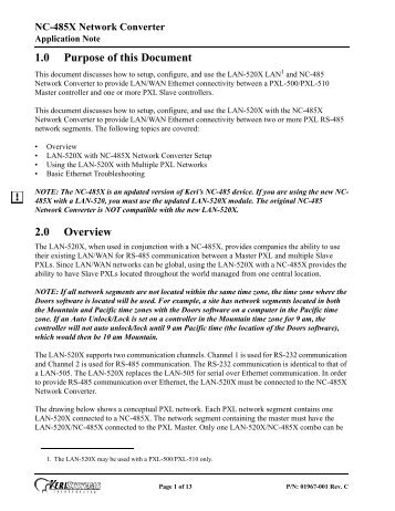 NC-485 Network Converter Application Note - Keri Systems