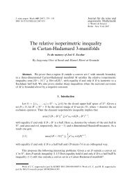 The relative isoperimetric inequality in Cartan-Hadamard 3 ... - KIAS