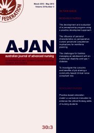 Download Complete Issue - Australian Journal of Advanced Nursing