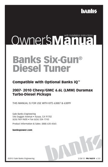 Banks Six-GunÂ® Diesel Tuner - Bankspower - Banks Power