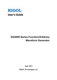 User's Guide DG4000 Series Function/Arbitrary Waveform Generator