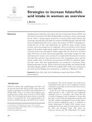 Strategies to increase folate/folic acid intake in women: an overview