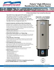 Residential Gas Water Heater - American Water Heaters