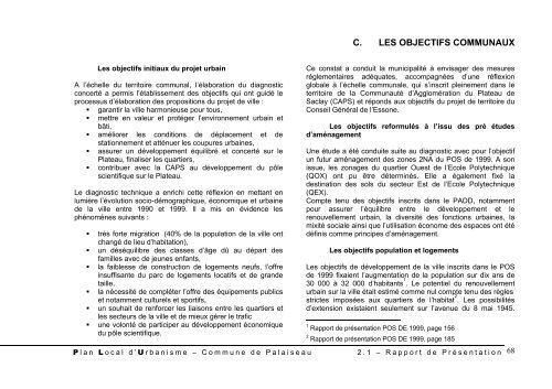Conclusions : du diagnostic territorial aux ... - Ville de Palaiseau