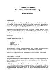 Landespräventionsrat Sicherheitsoffensive Brandenburg