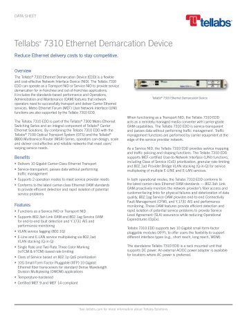 Tellabs 7310 Ethernet Demarcation Device