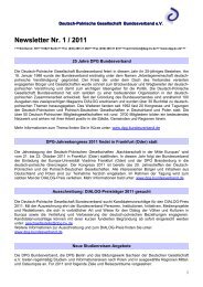 Newsletter Nr. 1  / 2011 - Deutsch-Polnische Gesellschaft eV