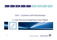 Customer Self Administration 5. User Set Up & Assigning of ... - GTB