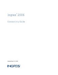 Ingres 2006 Connectivity Guide - Actian