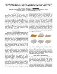 rapid fabrication of periodic metallic nanostructures using polymer ...