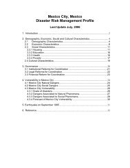 Mexico City, Mexico Disaster Risk Management Profile