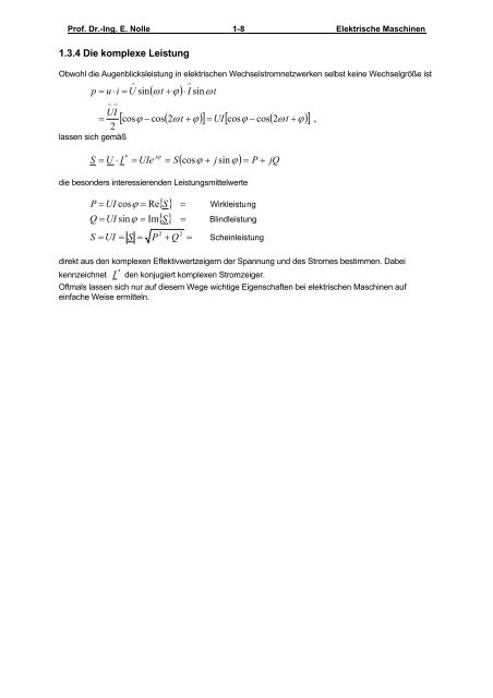 Elektrische Maschinen Teil: 1 u. 2